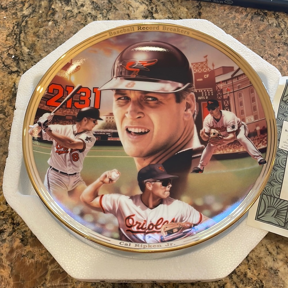 Cal Ripken Jr. Collector Plate/Excellent!